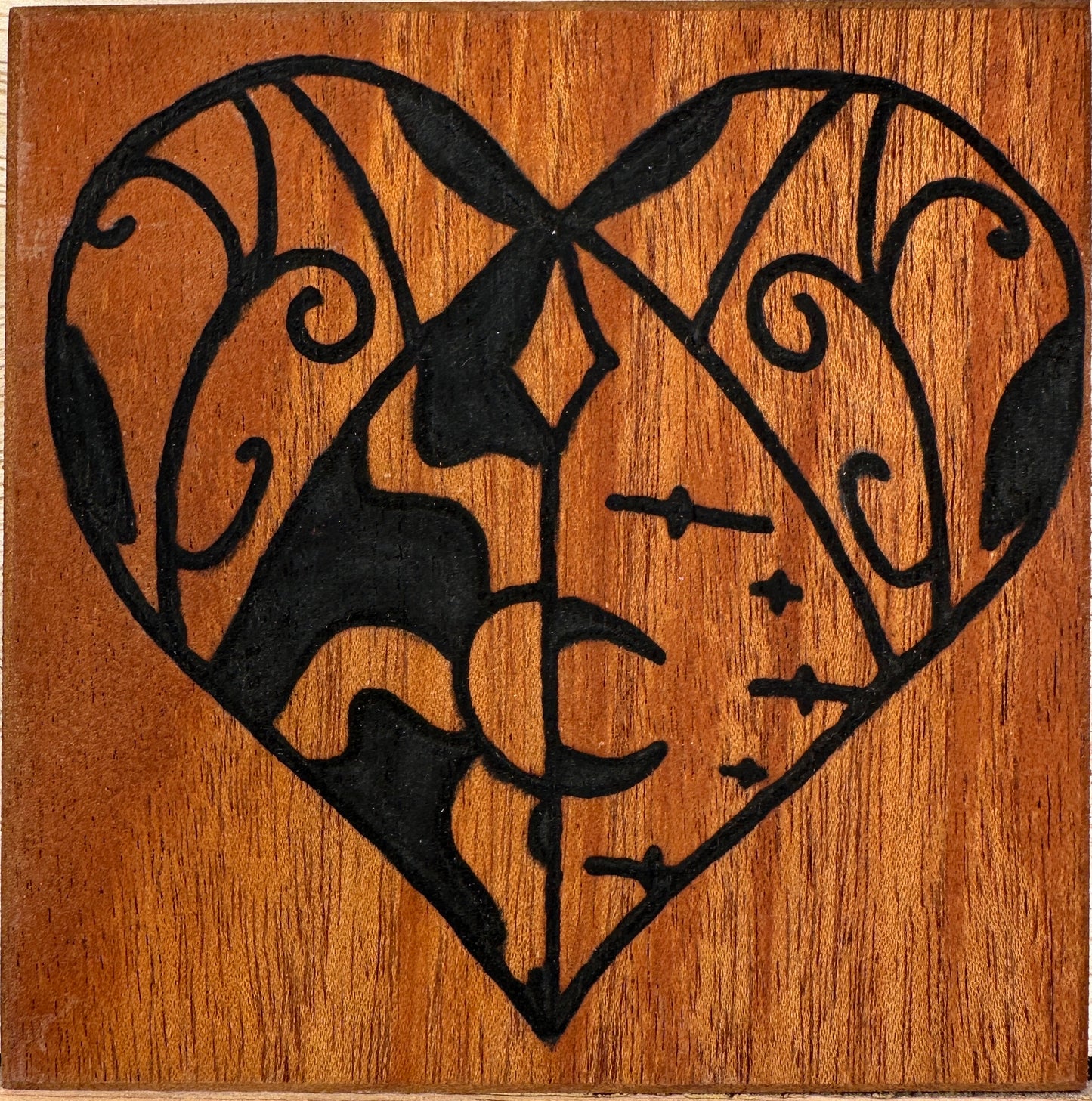 Magnet - Sun/moon heart